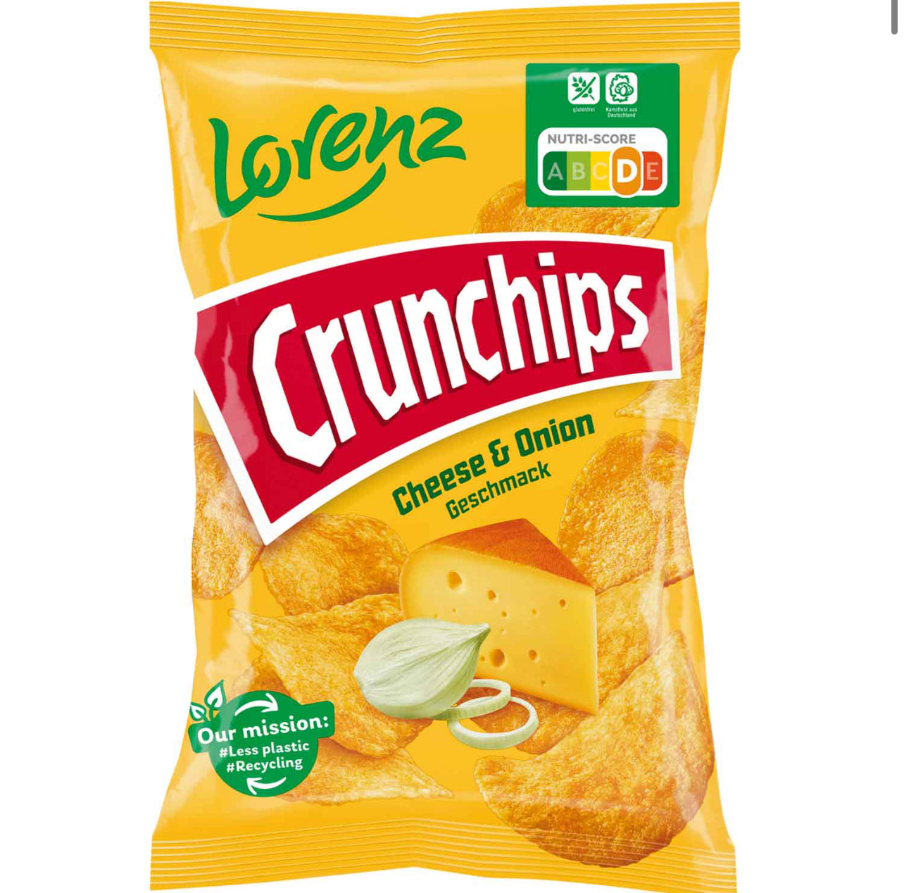 Lorenz Crunchips Cheese & Onion 150g