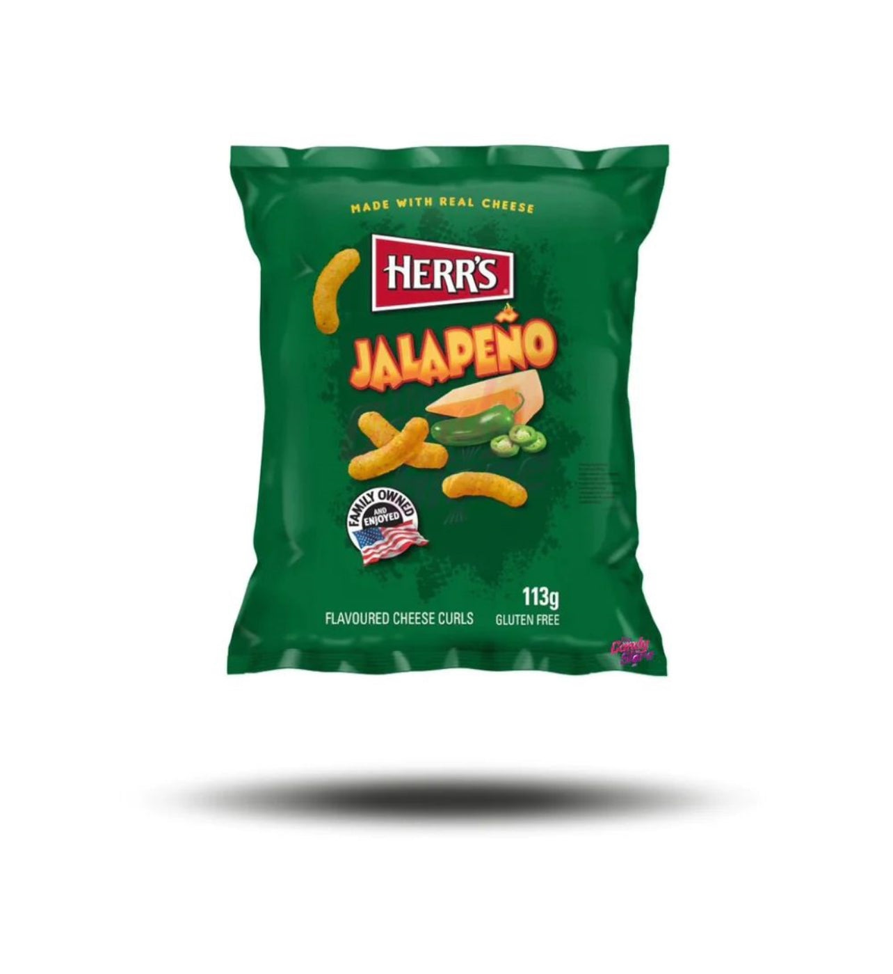 Herrs Jalapeño Flavored Baked Cheese Curls EU 113g